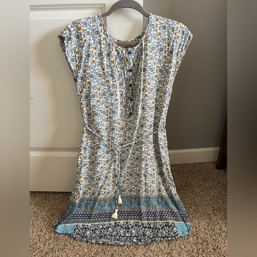 Matilda Jane Blue and White Floral Midi Dress
